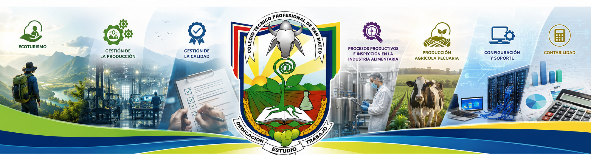 Especialidades técnicas de la Sección Diurna: Ecoturismo, Gestión de la Producción, Gestión de la Calidad, Procesos Productivos e Inspección en la Industria Alimentaria, Producción Agrícola Pecuaria, Configuración y Soporte, y Contabilidad