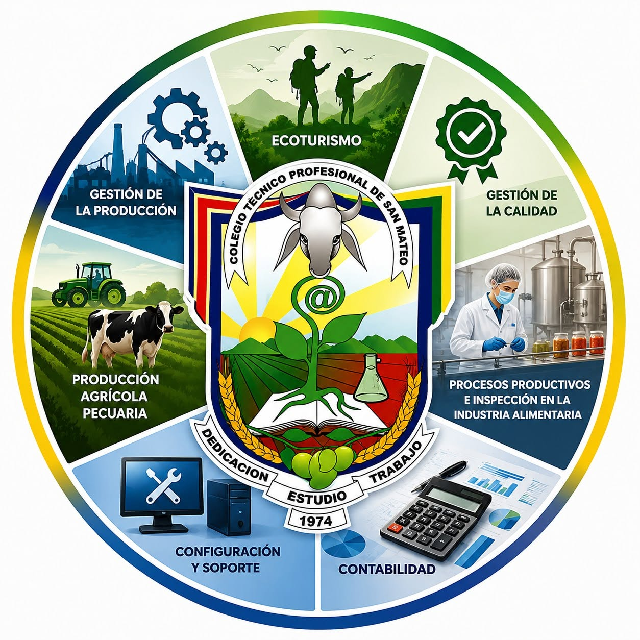 Escudo del Colegio Técnico Profesional de San Mateo